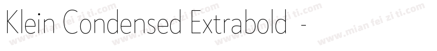 Klein Condensed Extrabold斜体字体转换